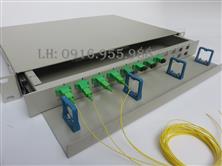 TL-TELECOM Hộp ODF quang 8FO khay trượt đầy đủ phụ kiện - gắn Rack 19 inch